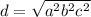 d = \sqrt{a^{2}+b^{2} +c^{2}}